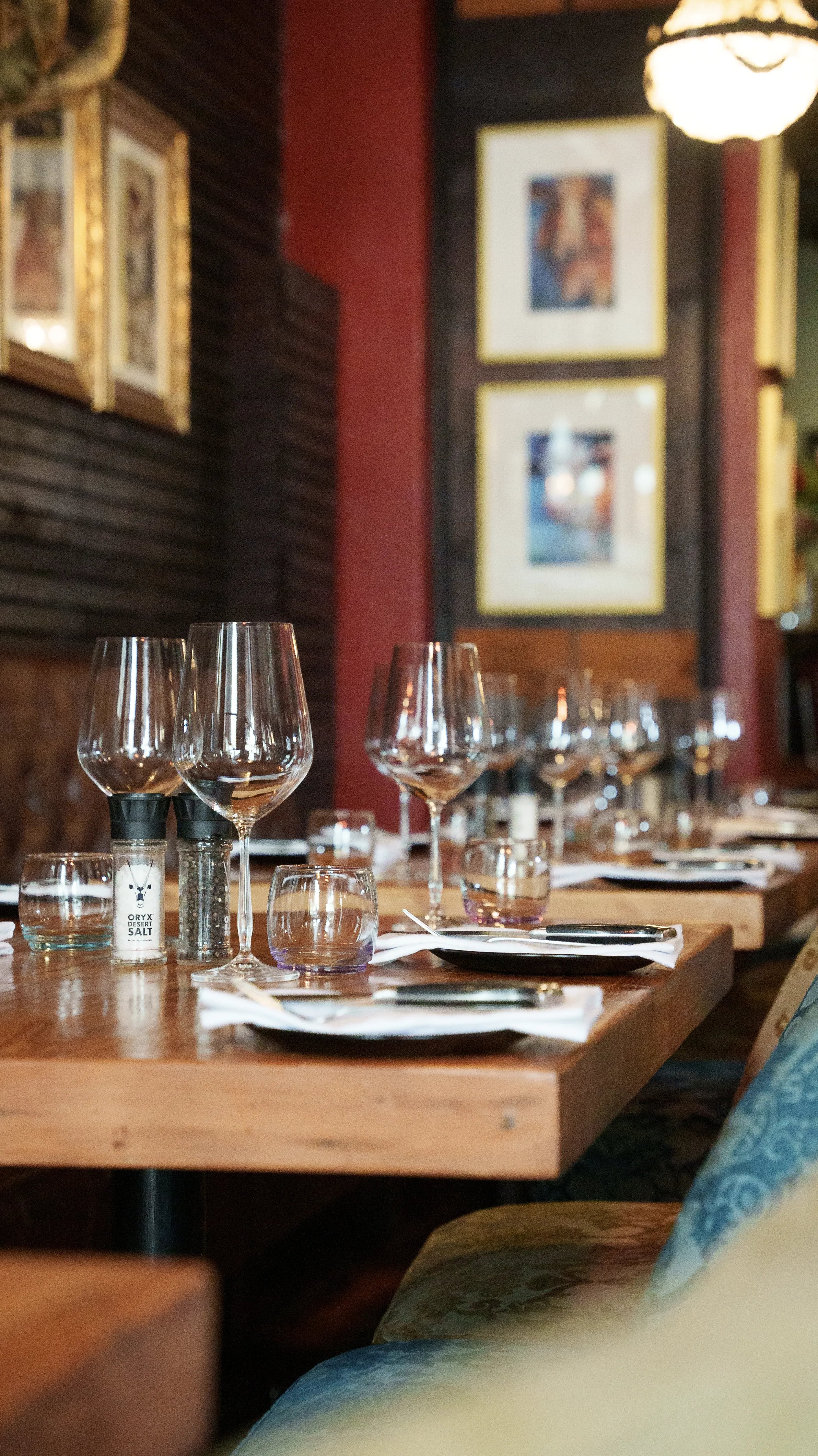 Interior of De Vleispaleis steakhouse restaurant in Stellenbosch